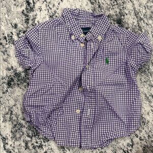 Polo by Ralph Lauren Kids Purple Gingham Shirt